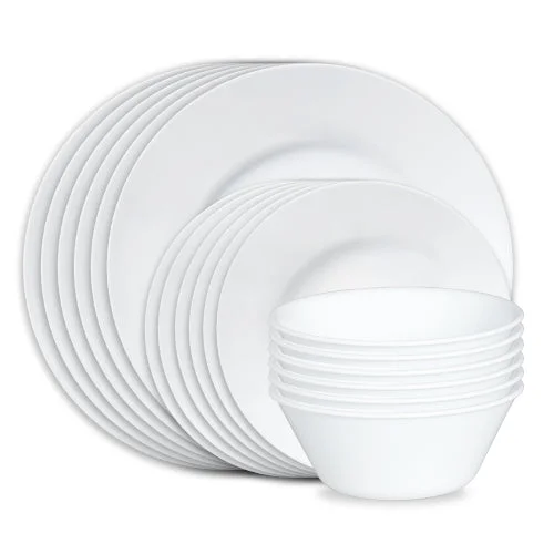 Corelle® Versatile Dazzling White Wide Rim 18pc Set, Service for 6