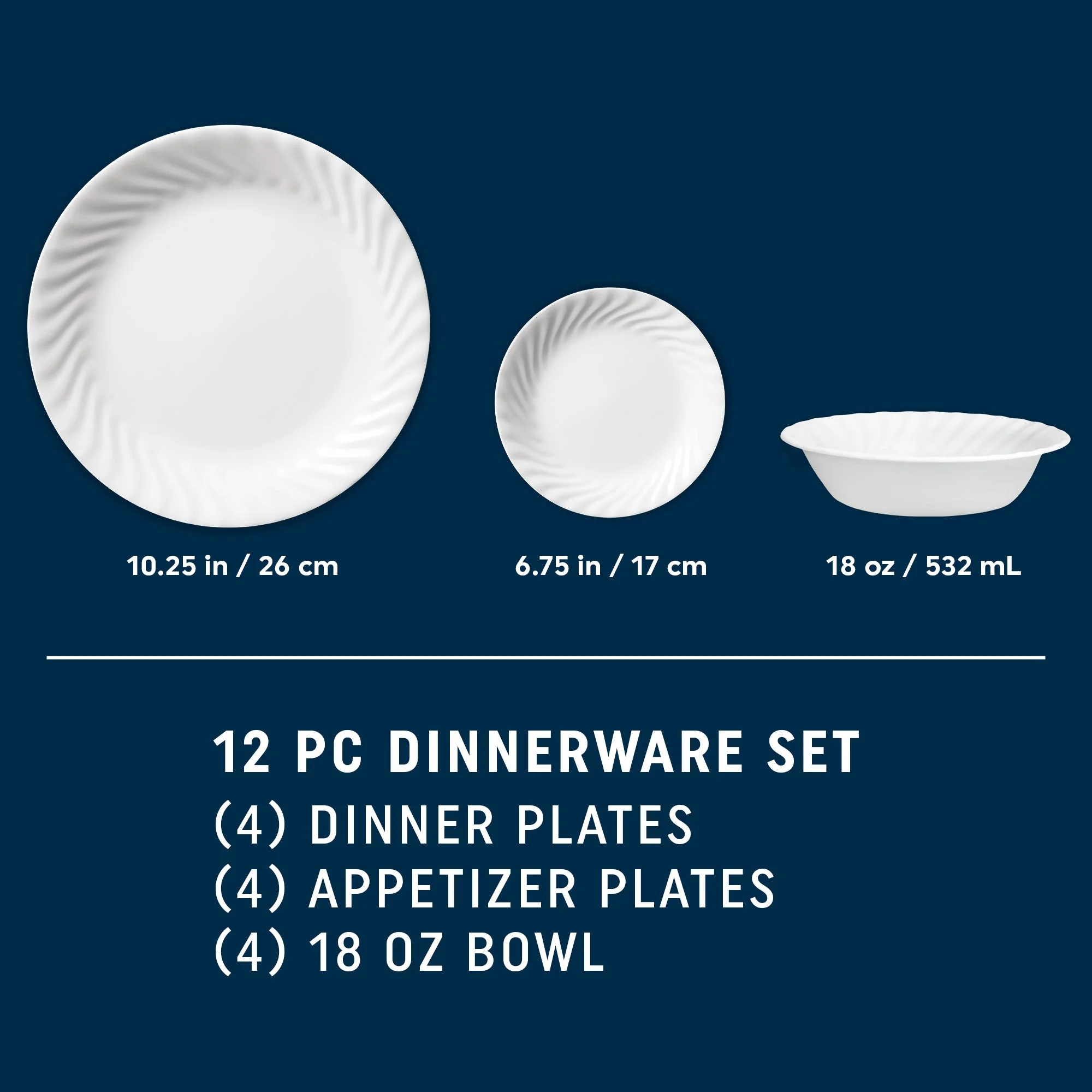 Corelle® Versatile Enhancements 12-piece Dinnerware Set, Service for 4 - Image 2