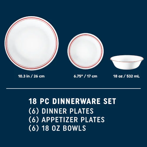 Alternative view of Corelle® Versatile Logan 18-piece Dinnerware Set, Service for 6