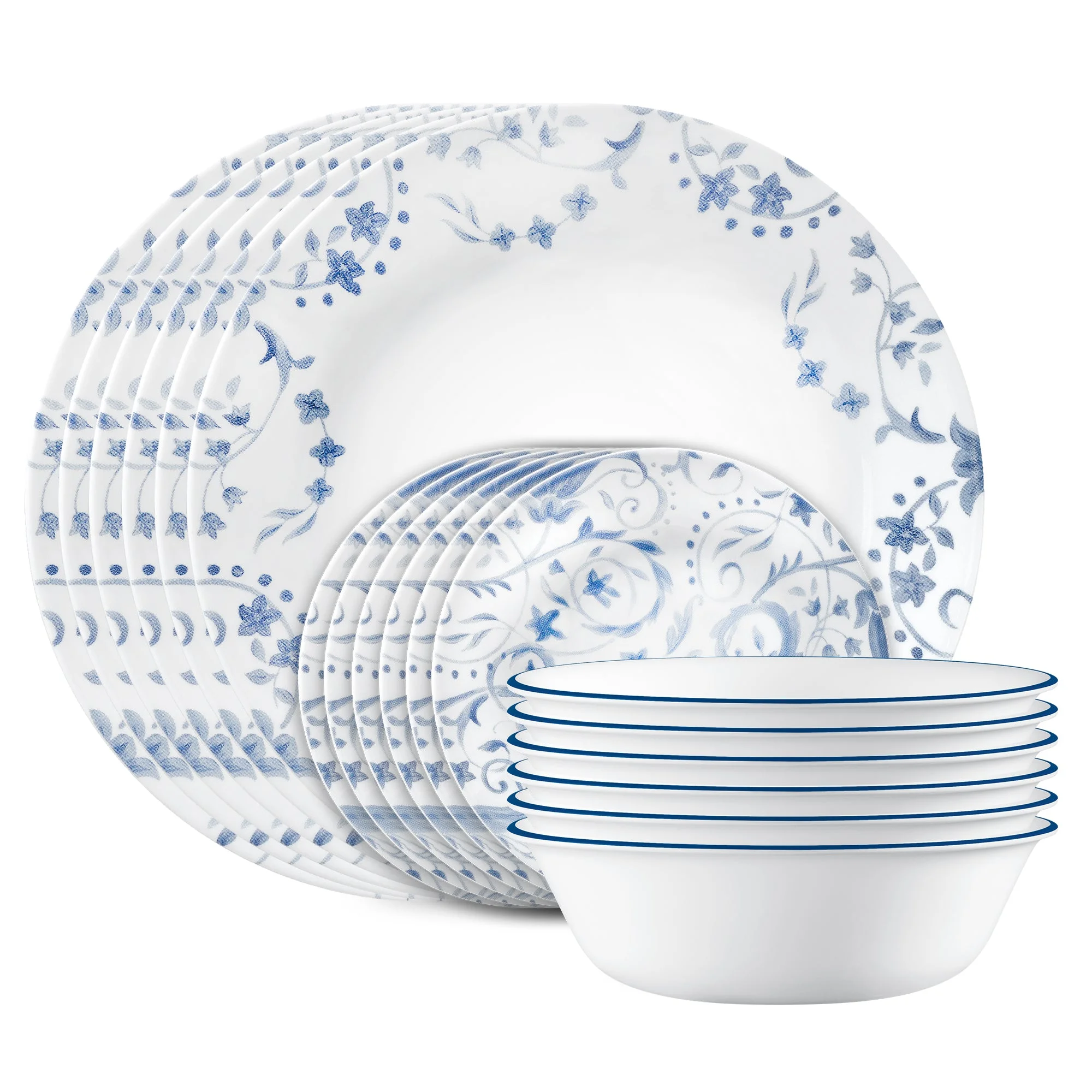 Corelle® Versatile Darlington 18-piece Dinnerware Set, Service for 6