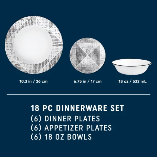 Alternative view of Corelle® Versatile Odisha 18-piece Dinnerware Set, Service for 6