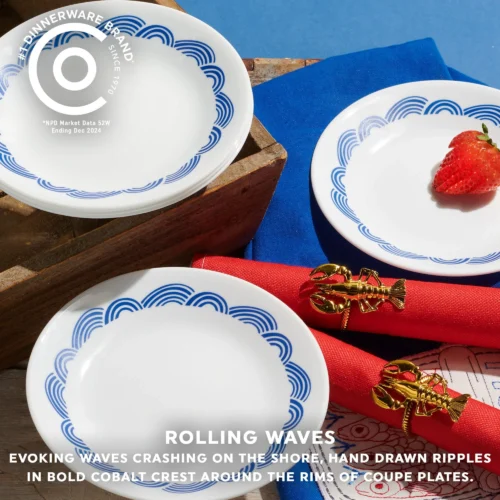 Alternative view of Corelle® Versatile Rolling Waves 8.5 Lunch Plate, 6-pack