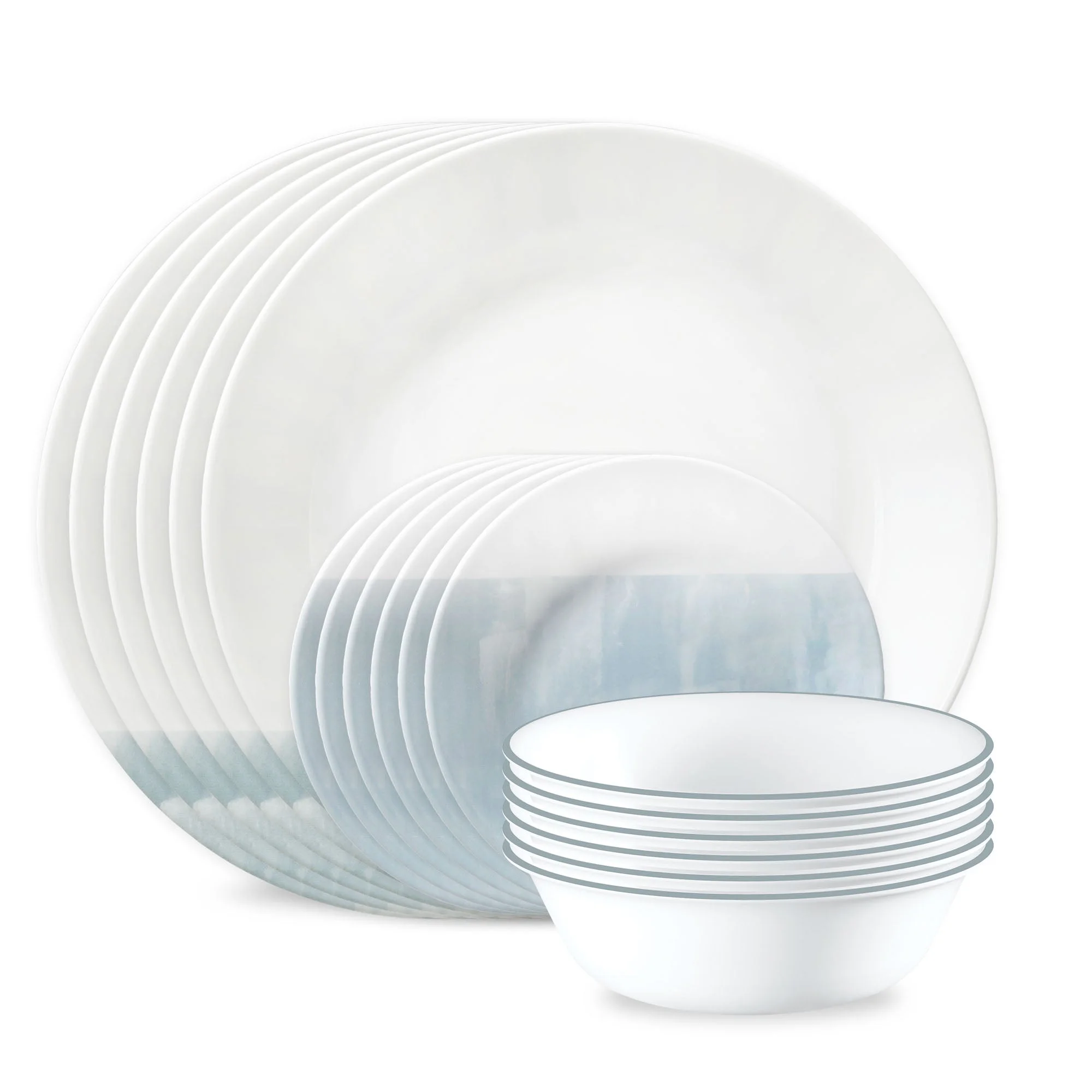 Corelle® Versatile Foggy Seas 18-piece Dinnerware Set, Service for 6