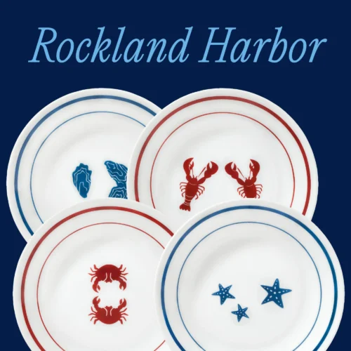 Alternative view of Corelle® Versatile Rockland Harbor 6.75 Appetizer Plate, 8-pack