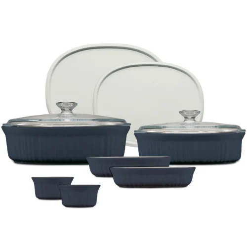 Corelle Corningware CorningWare® French Colors 10-piece Oval Bakeware Set, Navy