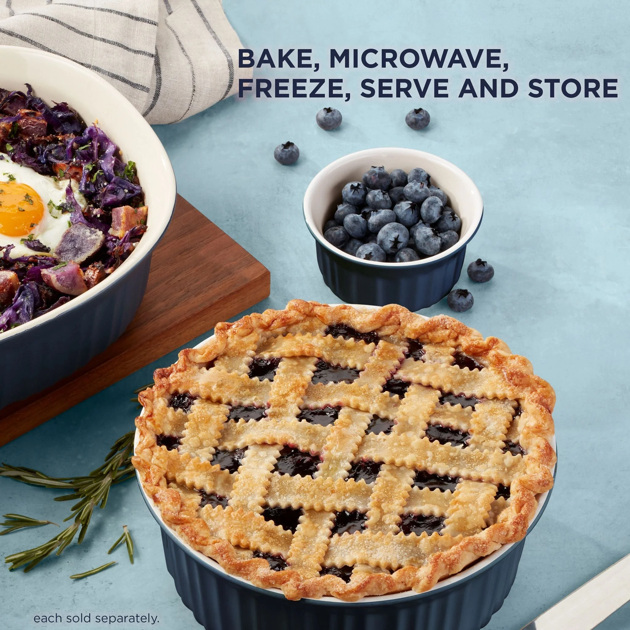 Corelle Corningware CorningWare® French Colors 1.5-quart Round Baking Dish, Navy - Image 3