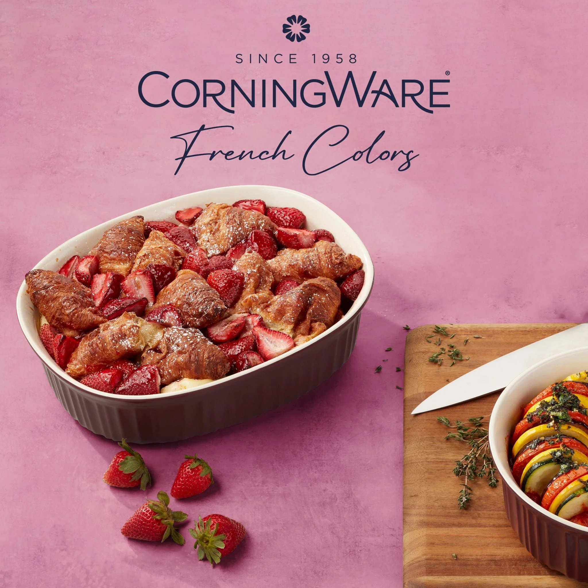 Corelle Corningware CorningWare® French Colors 6-piece Bakeware Set, Cabernet - Image 6
