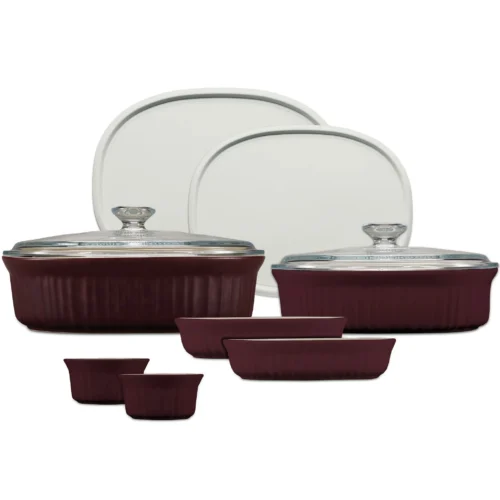 Corelle Corningware CorningWare® French Colors 10-piece Bakeware Set, Cabernet