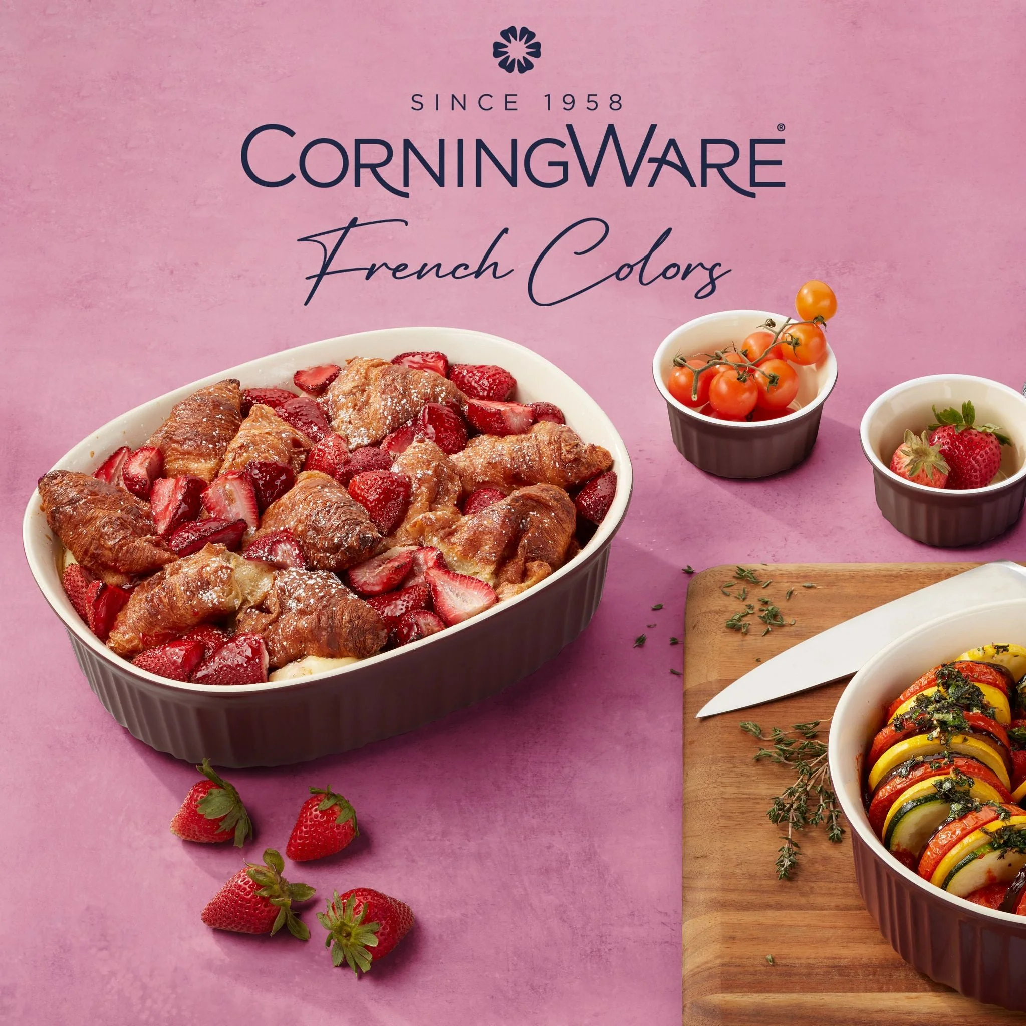 Corelle Corningware CorningWare® French Colors 10-piece Bakeware Set, Cabernet - Image 5