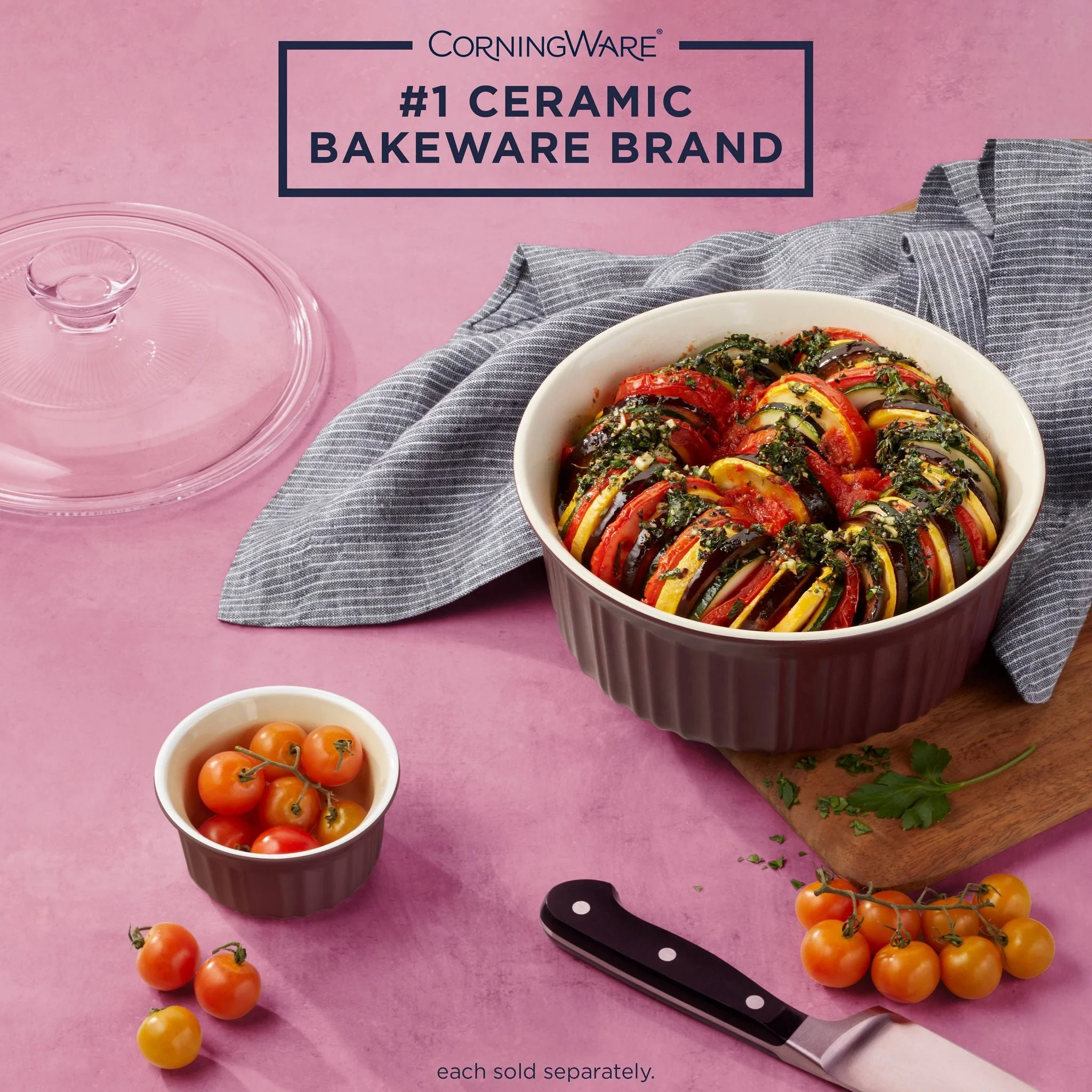 Corelle Corningware CorningWare® French Colors 1.5-quart Round Baking Dish, Cabernet - Image 2