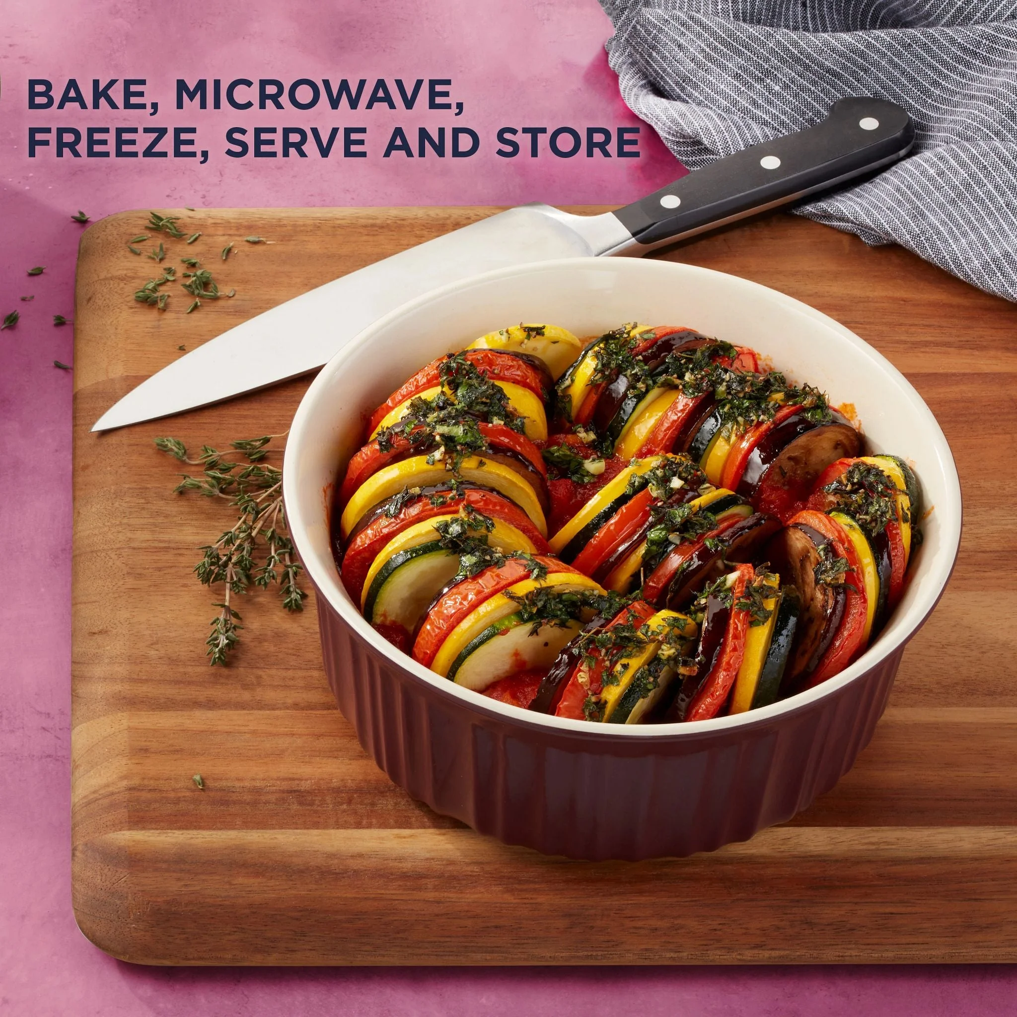 Corelle Corningware CorningWare® French Colors 1.5-quart Round Baking Dish, Cabernet - Image 3