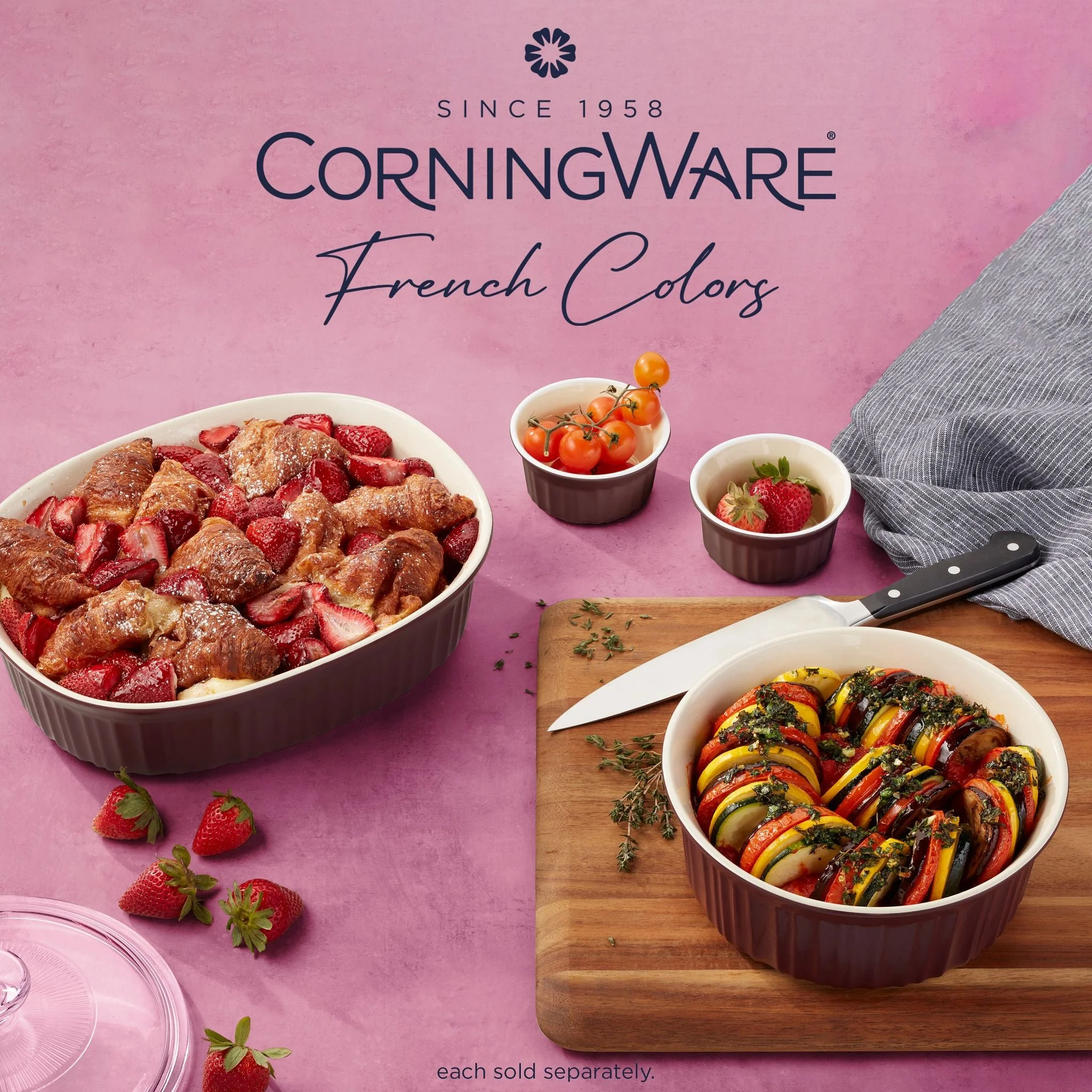 Corelle Corningware CorningWare® French Colors 1.5-quart Round Baking Dish, Cabernet - Image 4