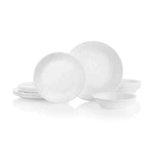 Corelle® Versatile Linen Weave 18-piece Dinnerware Set, Service for 6