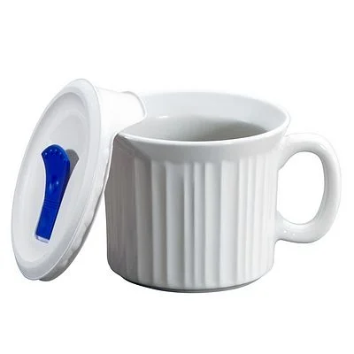 Corelle Corningware CorningWare® French White® 20-ounce Meal Mug™ with Vented Lid